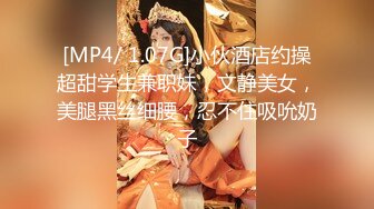 [MP4/ 1.07G]小伙酒店约操超甜学生兼职妹，文静美女，美腿黑丝细腰，忍不住吸吮奶子