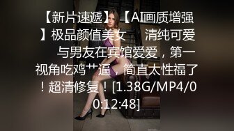 眼镜哥操大学女友，精致脸蛋，短裙翘臀诱惑，操了半天还是软趴趴的，真浪费